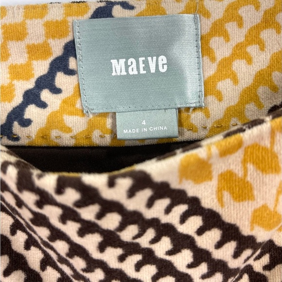 Maeve Skirt Women’s Size 4 Patchwork Houndstooth Velvet Mini Skirt - Picture 8 of 10